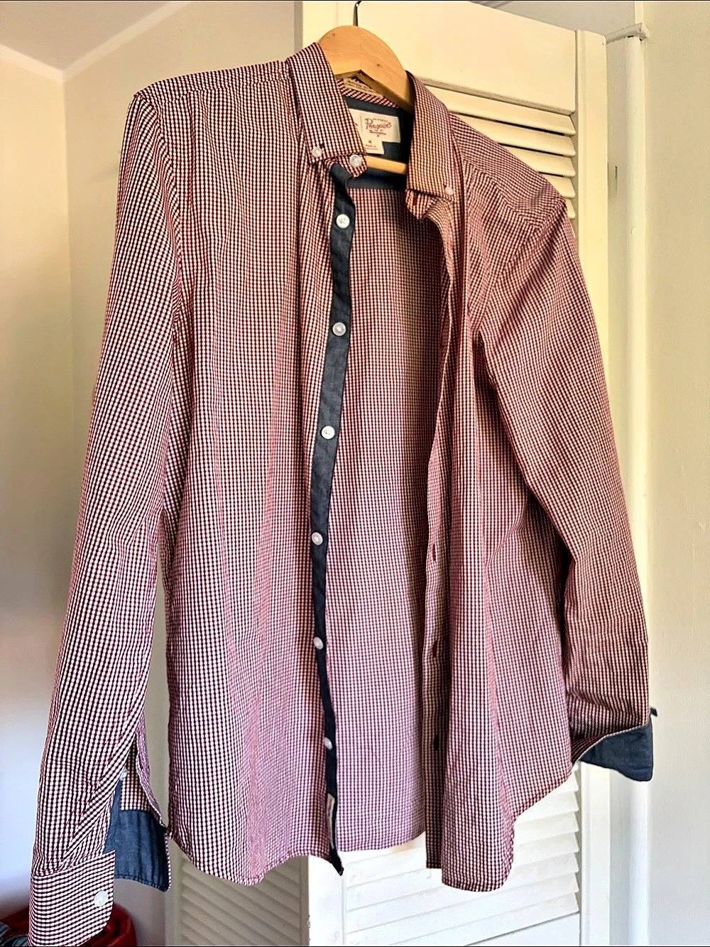 Original Penguin Heritage Slim Fit Gingham Check Button-Down Shirt Gingham Shirt